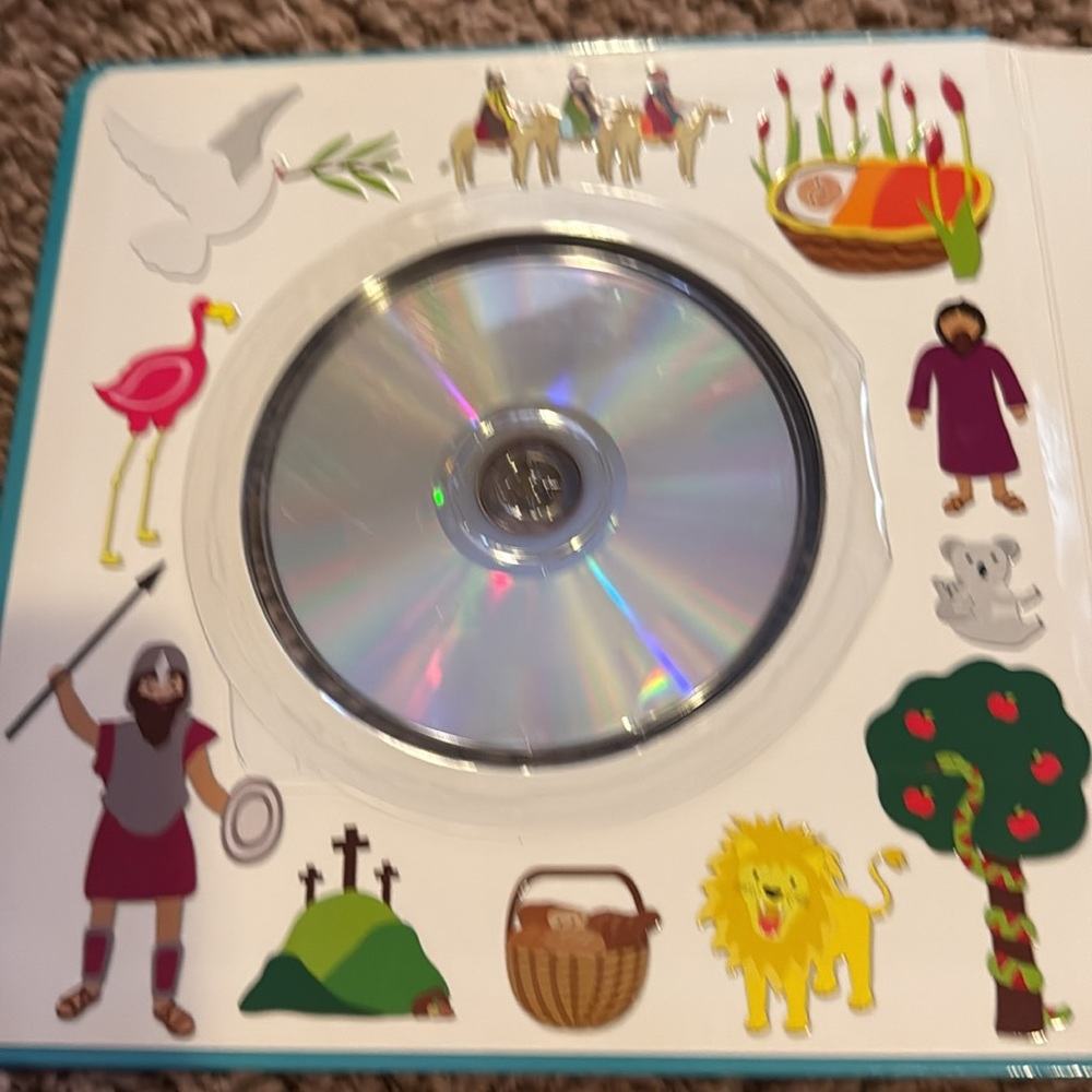 Bible stories book with a read along audio CD USED book inscribed to someone - Picture 3 of 12